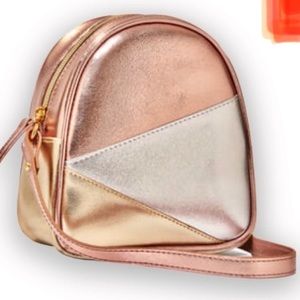 CROSSBODY COSMETIC ACCESSORY MULTI USE MINI BAG /STRAP METALLIC MULTI COLOR B&BW